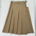 GU Wrap Pleated Midi Skirt XL Womens Beige Uniqlo Light Academia Hipster New NWT