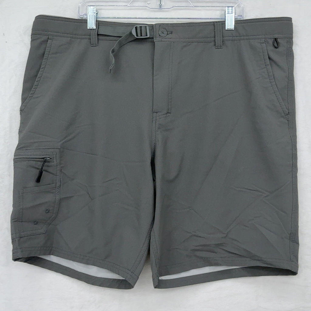 Realtree Fishing Cargo Shorts XL 40 42 Mens Gray Belted 9” Nylon Stretch