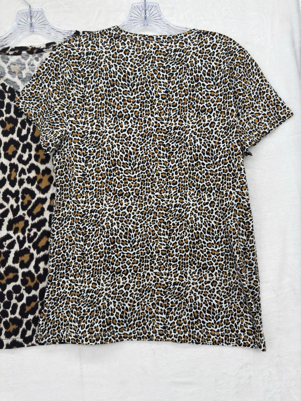 J Crew Top Women Medium Vintage Artist Tee Lot Leopard Print Short Sleeve New