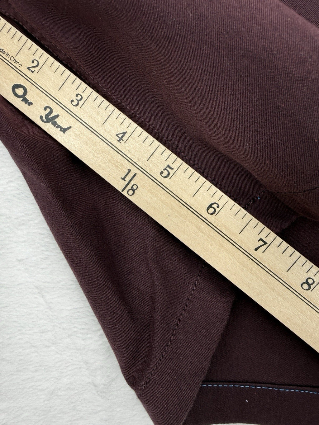 Mugsy Shorts 34 Ports 7” Maroon Chino Mens