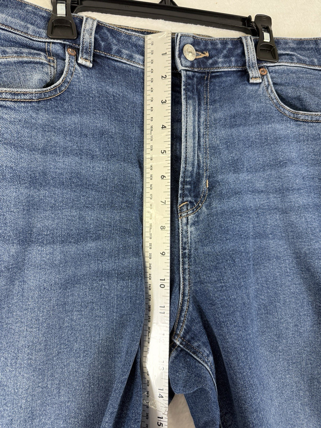 American Eagle Mom Jeans 10 Short Womens High Rise Blue