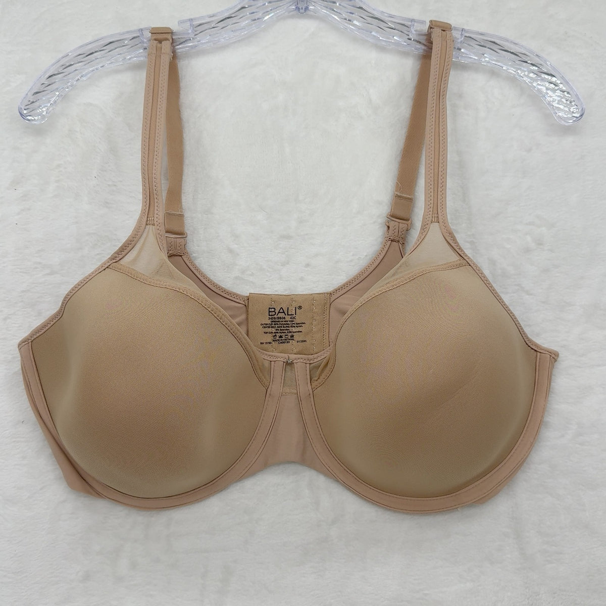 Bali Bra 42c 3439 Smoothing Underwire One Smooth U Womens Beige