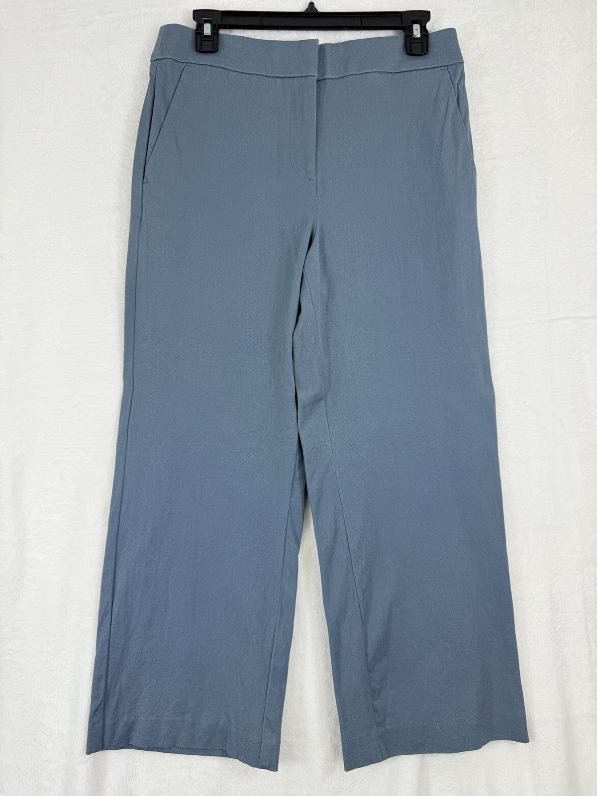 Ann Taylor LOFT Wide Leg Crop Pants 6 Womens Blue High Rise