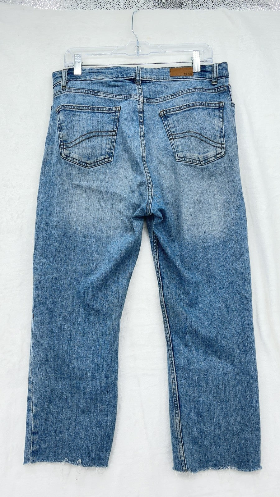 Fat Face Chesham Girlfriend Crop Jeans US 12 UK 16 Womens Blue Raw Hem High Rise