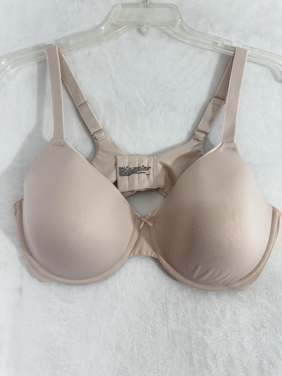 Bali Bra 42C Passion For Comfort Pink Smoothing Underwire Padded