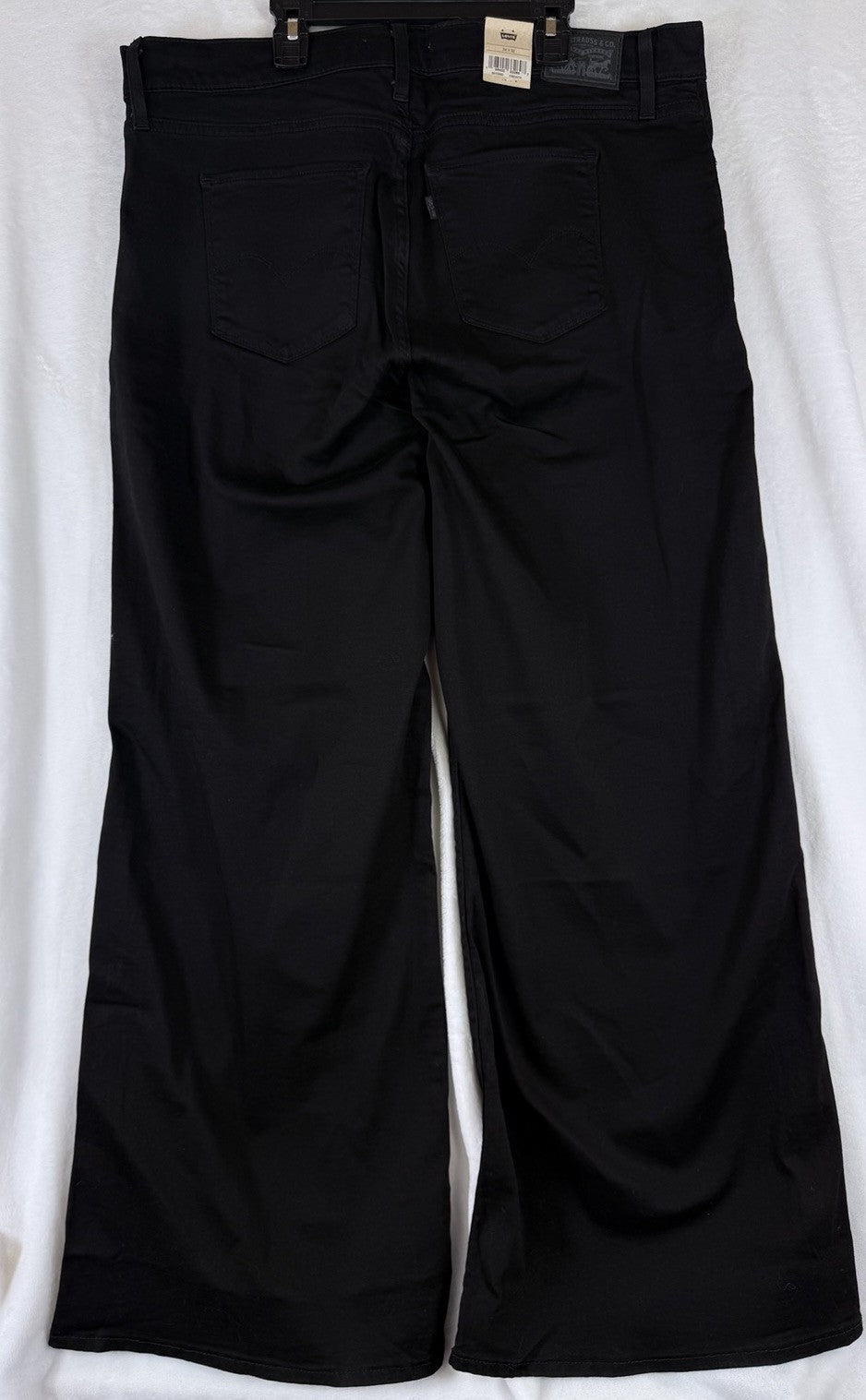 Levis 318 Shaping Wide Leg Jeans 34 Womens Black 34x32 Levi’s New NWT