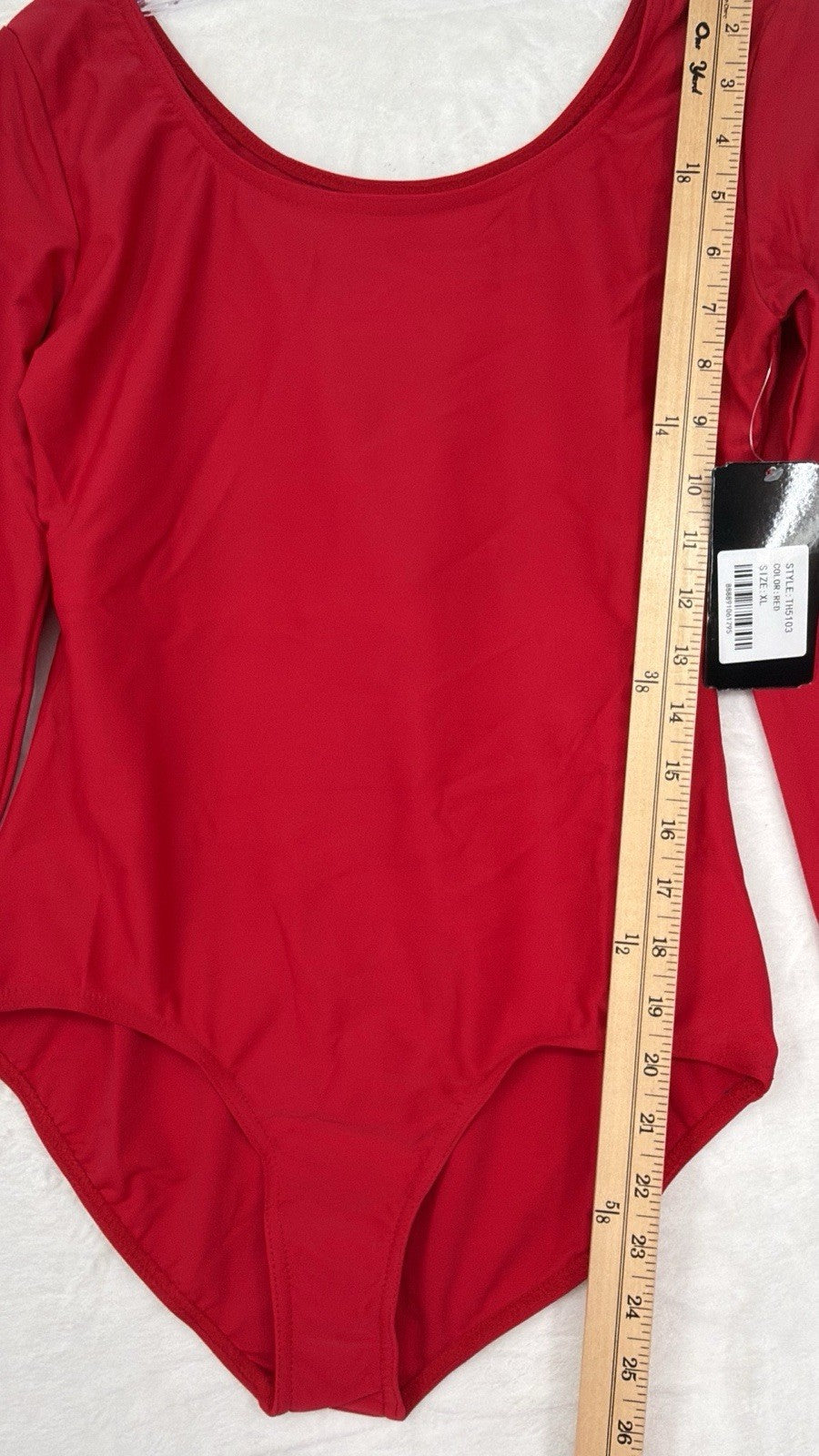 Theatricals Leotard XL Womens Red Long Sleeve Dance Dancewear New NWT