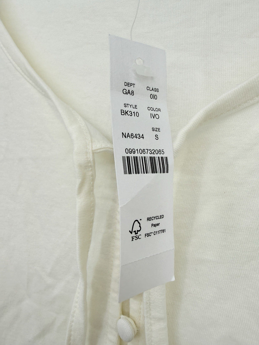 J Crew Top Women Small Broken In Jersey Knit Button Front Long Sleeve New NWT