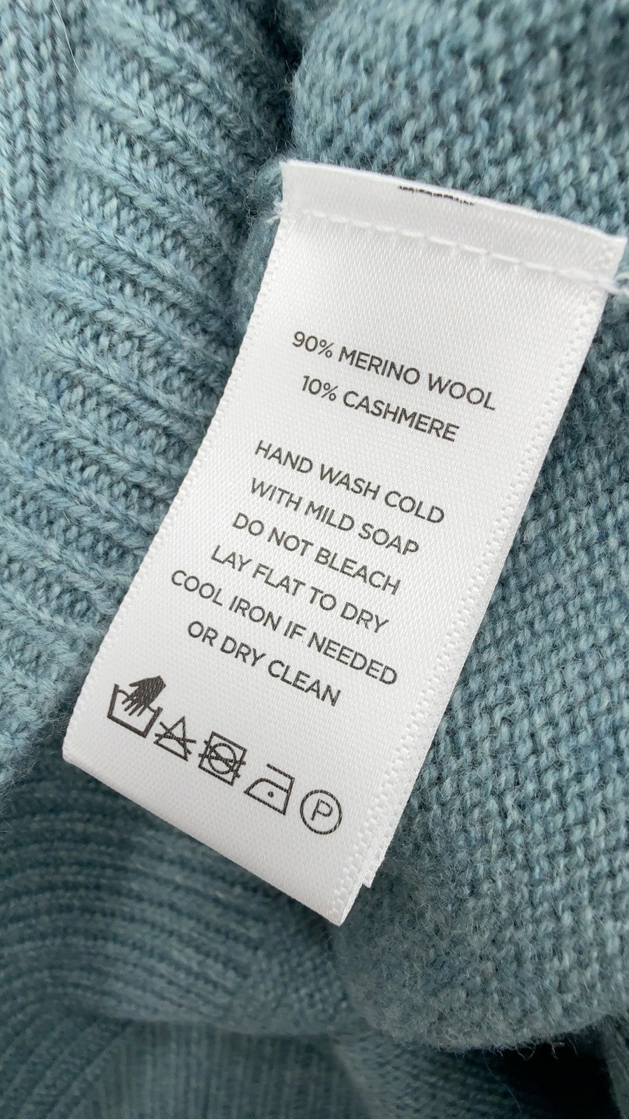 Lilla P Sweater Medium Womens Blue Cashmere Blend Merino Wool New NWT