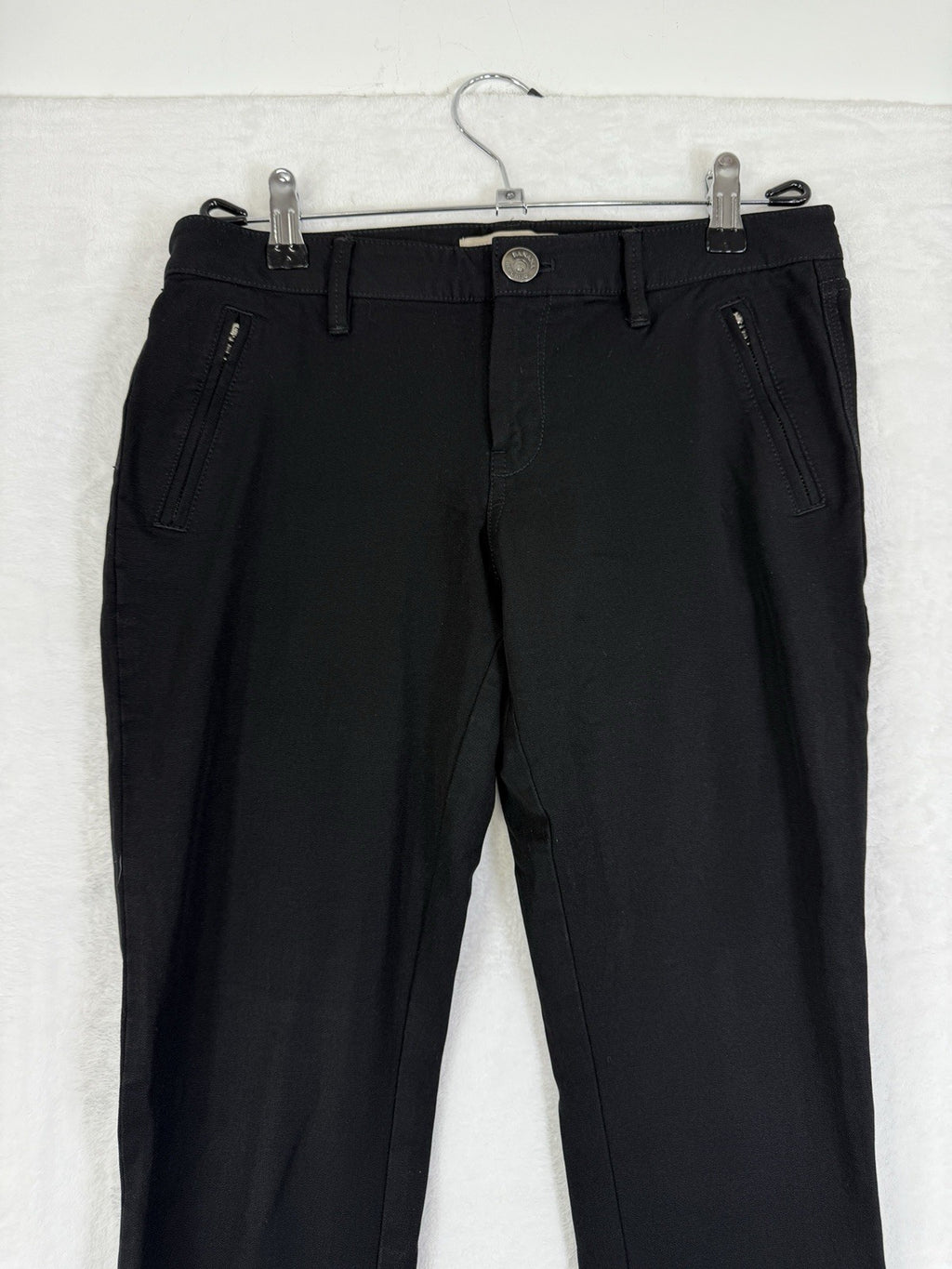 Banana Republic Sloan Pants 2 Womens Black Zip Ankle