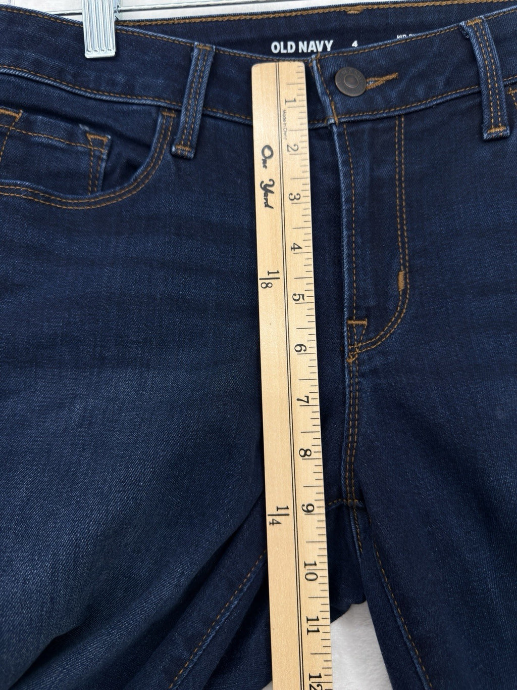 Old Navy Mid Rise Kicker Bootcut Jeans 4 Dark Blue Womens Denim Boot Cut