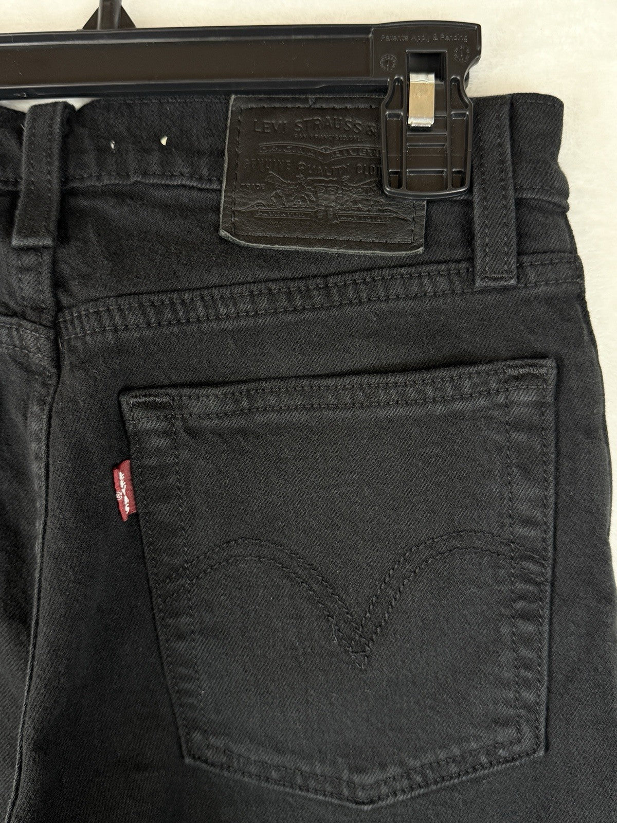 Levis Wedgie Straight 23 Jeans Womens Black 23x28 Button Fly Levi’s