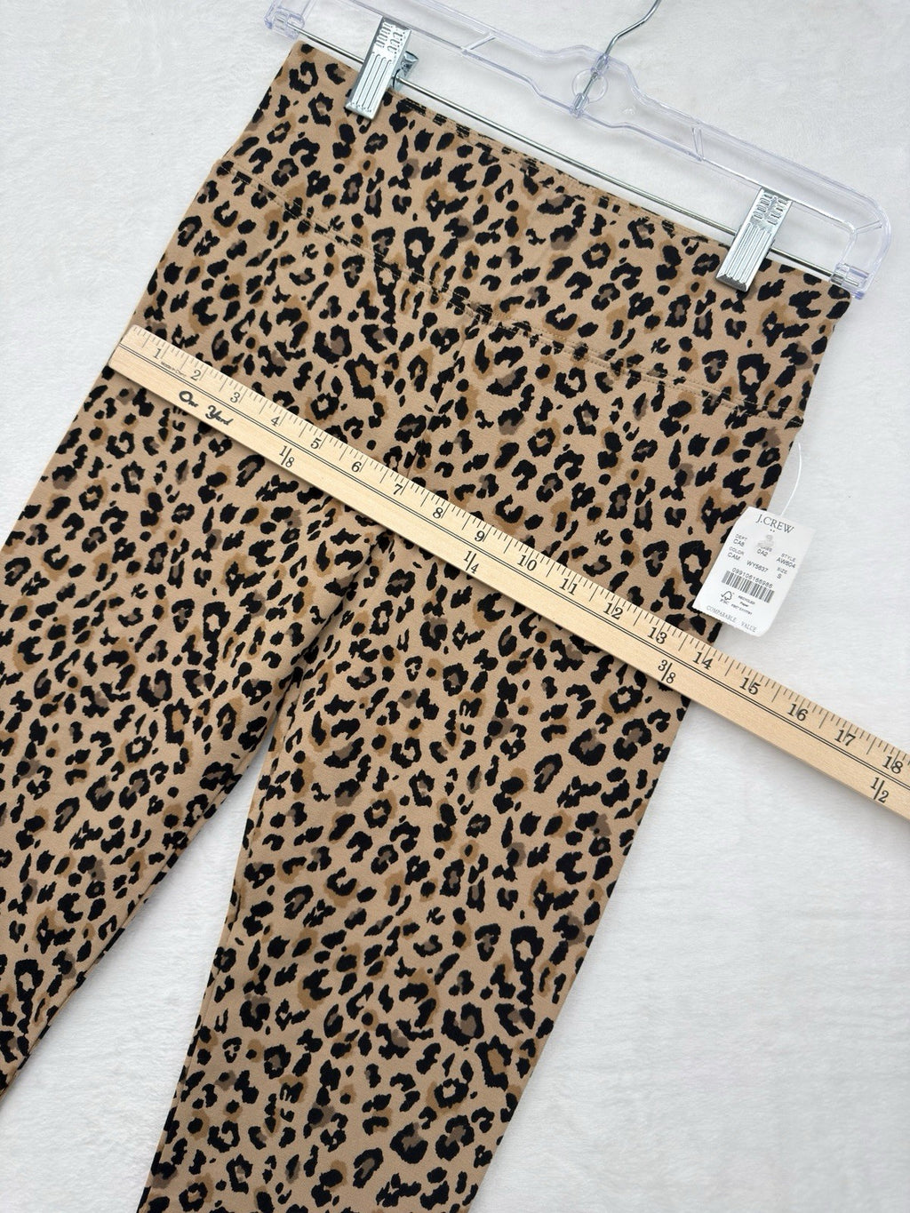 J Crew Small Full Length Everyday Leggings in Leopard Print Knit Womens New NWT