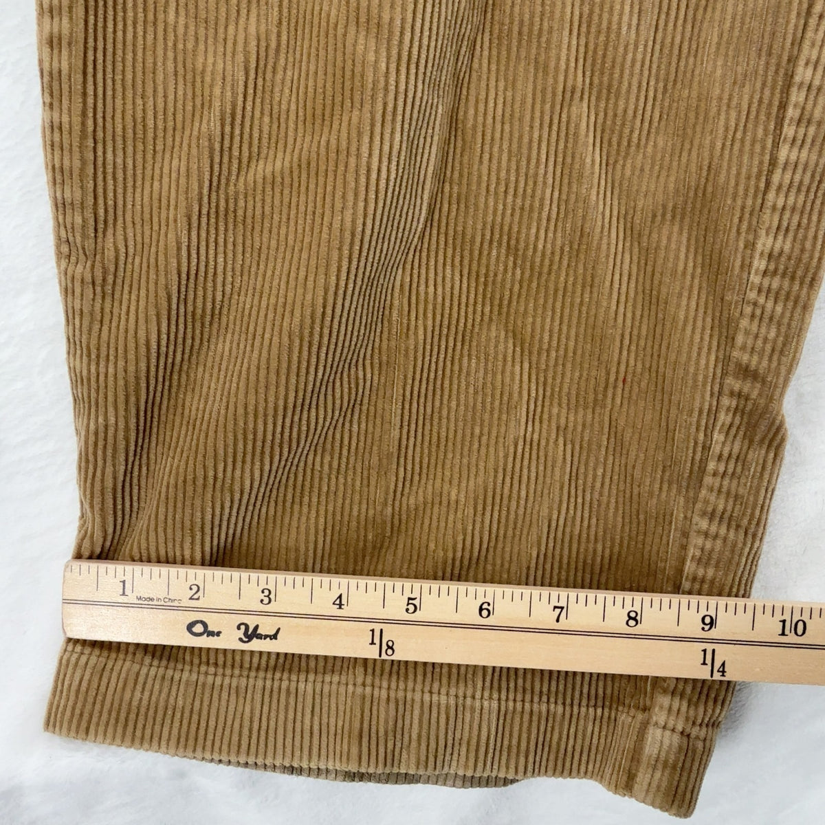 Polo Ralph Lauren Andrew Corduroy Pants 42x32 Mens Tan Beige Pleated