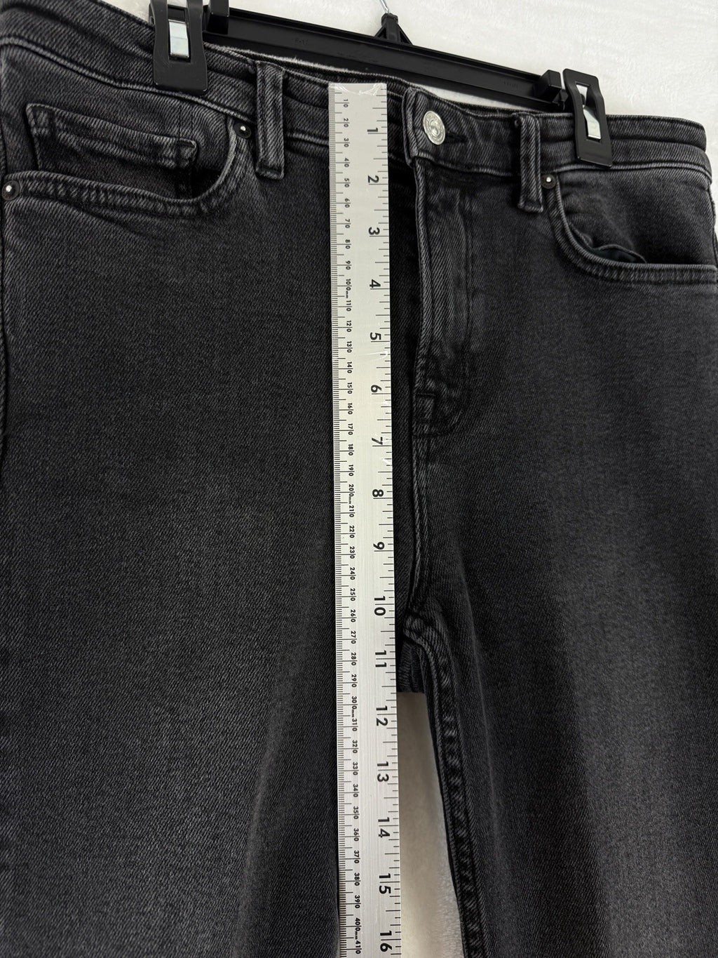 All Saints Jeans 31 Black Roxanne Raw Hem High Rise Skinny AllSaints Women Denim