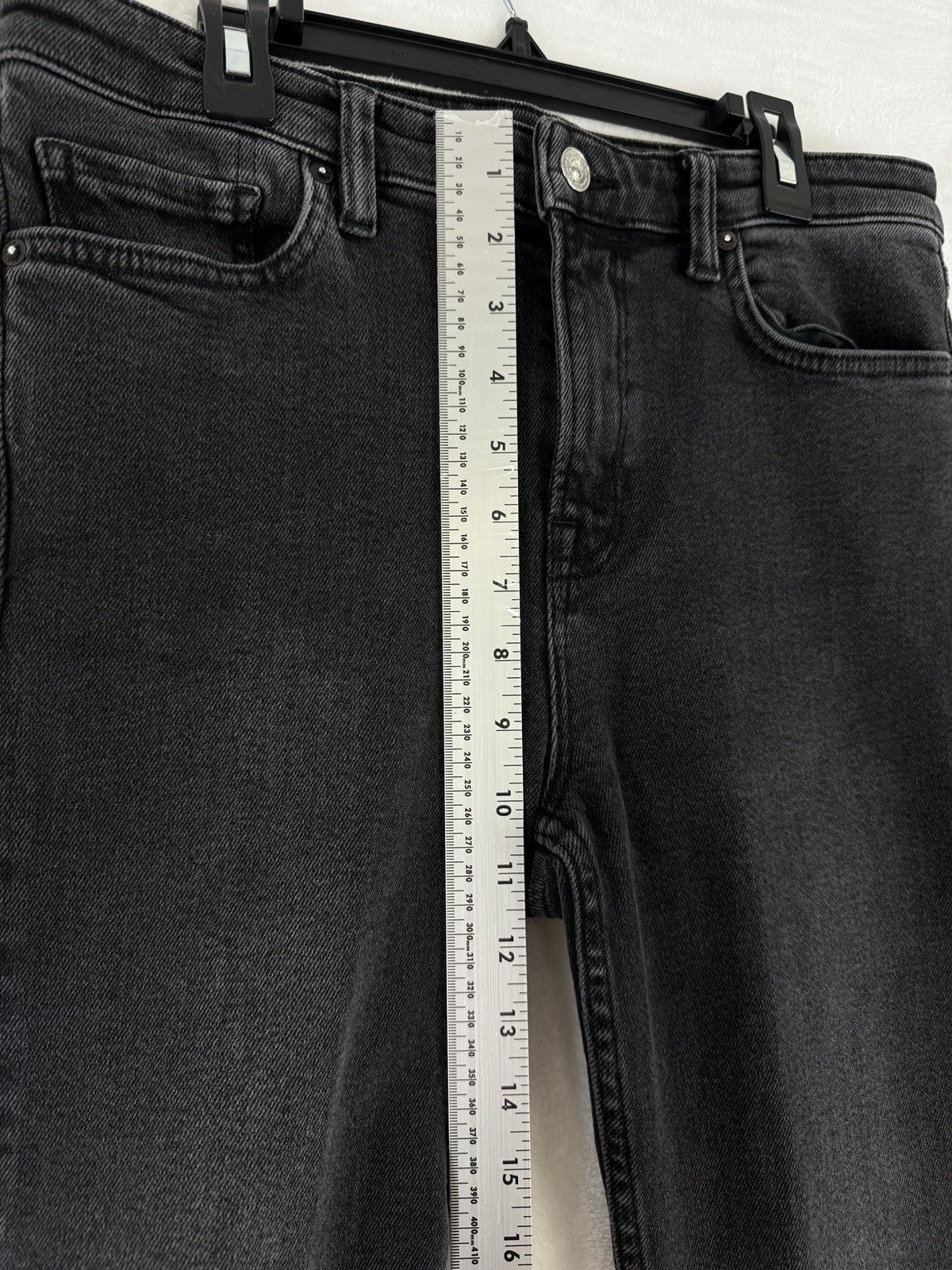 All Saints Jeans 31 Black Roxanne Raw Hem High Rise Skinny AllSaints Women Denim