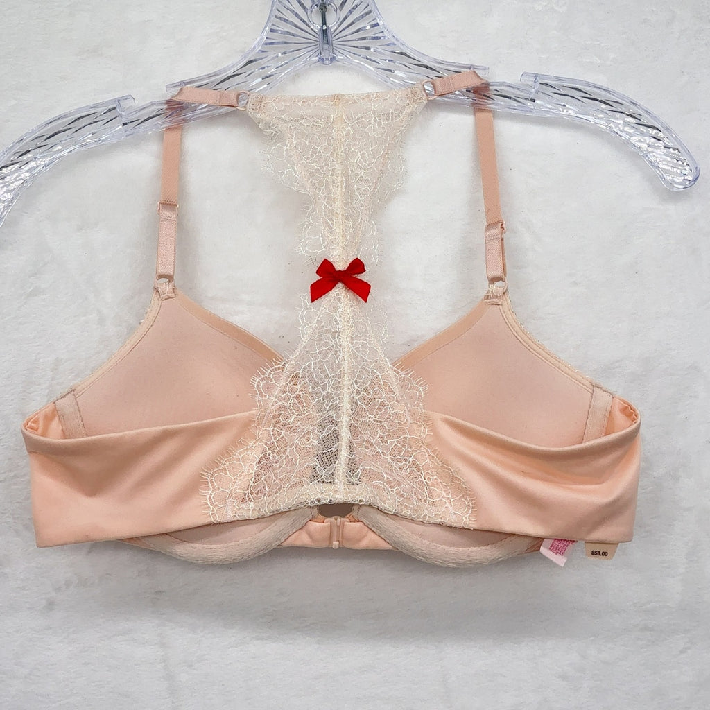 Victoria's Secret Very Sexy Push-Up Bra 34B Womens Pink Front Closure New NWT