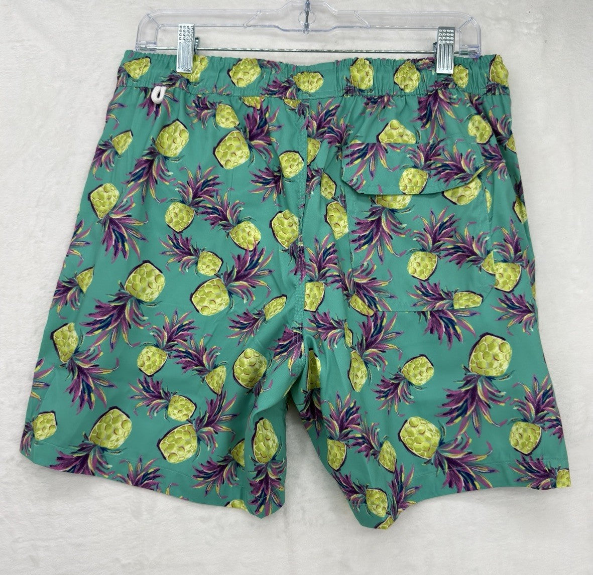 Blue Wave Swim Trunks Medium Mens Pineapple Swimsuit Lined Pockets 6” New
