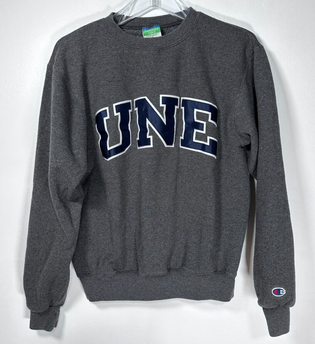 Vintage UNE University of New England Champion EcoFleece Sweatshirt Maine Small