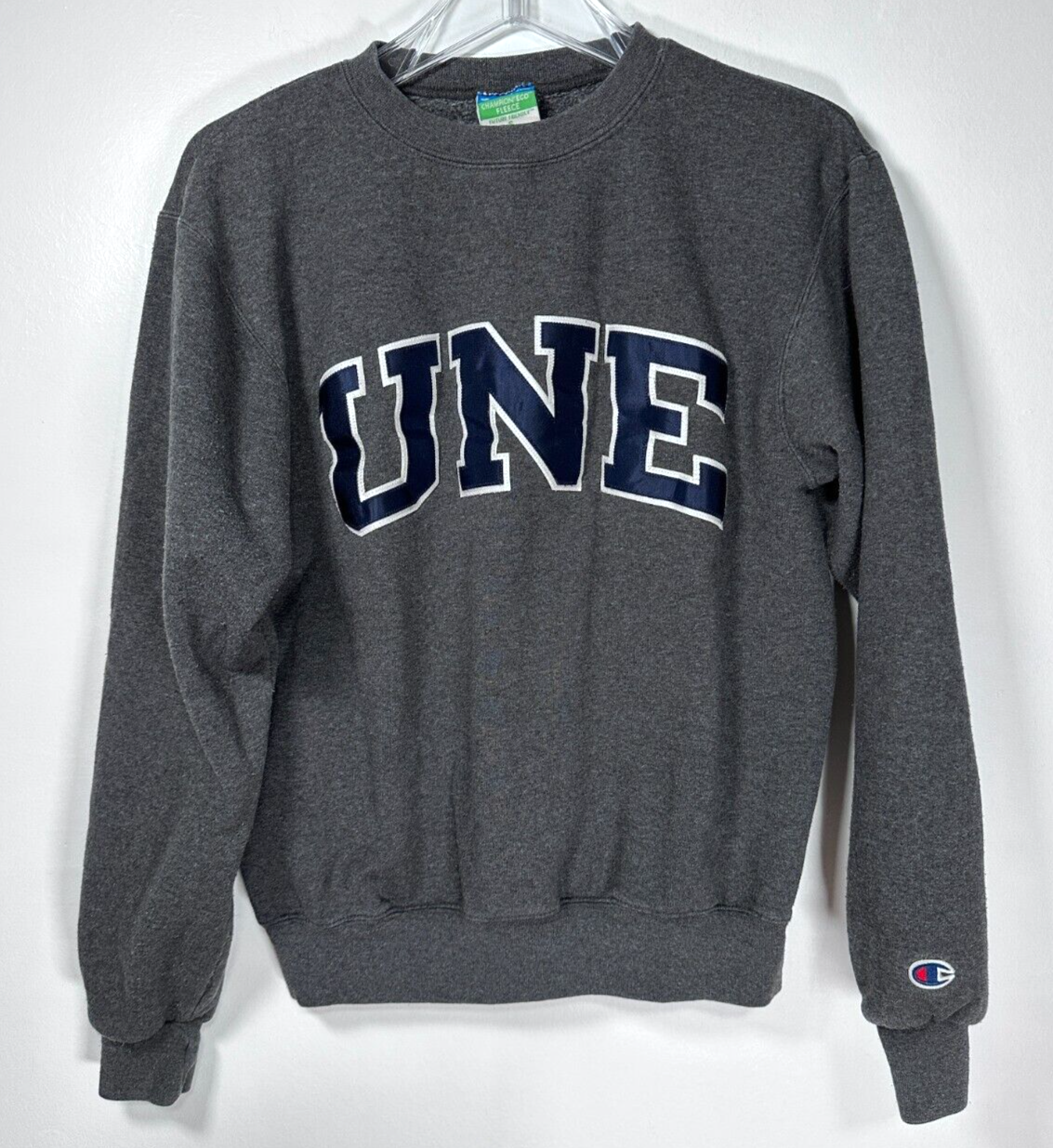 Vintage UNE University of New England Champion EcoFleece Sweatshirt Maine Small