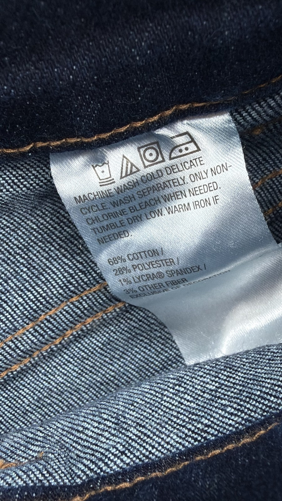 Carla Rockmore Collection Barrel Leg Jeans 4 Petite 4P Dark Blue Denim