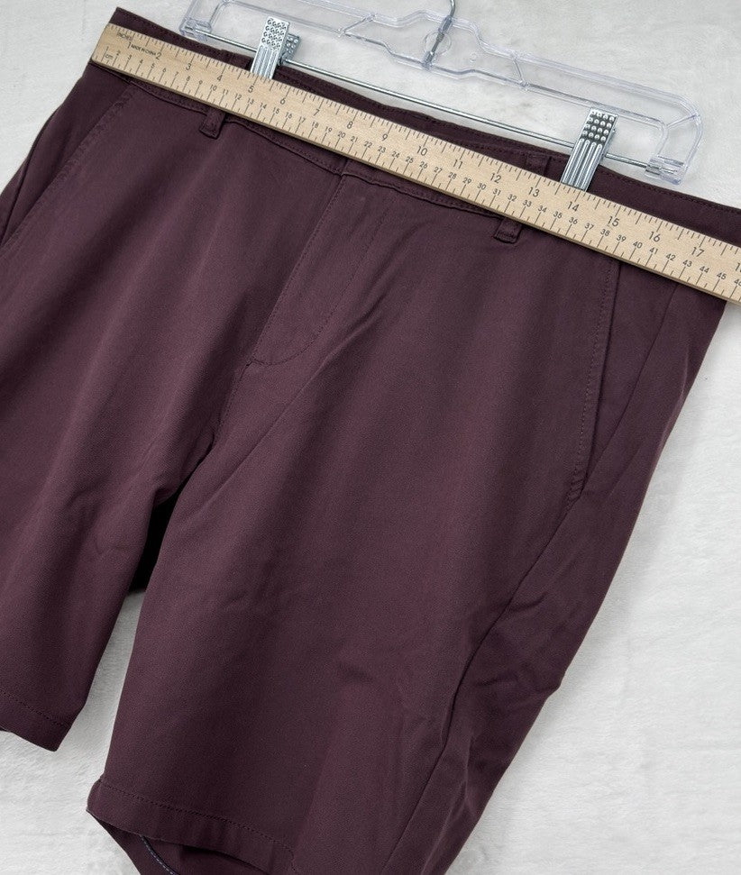 Mugsy Shorts 35 Ports 9” Maroon Chino Mens