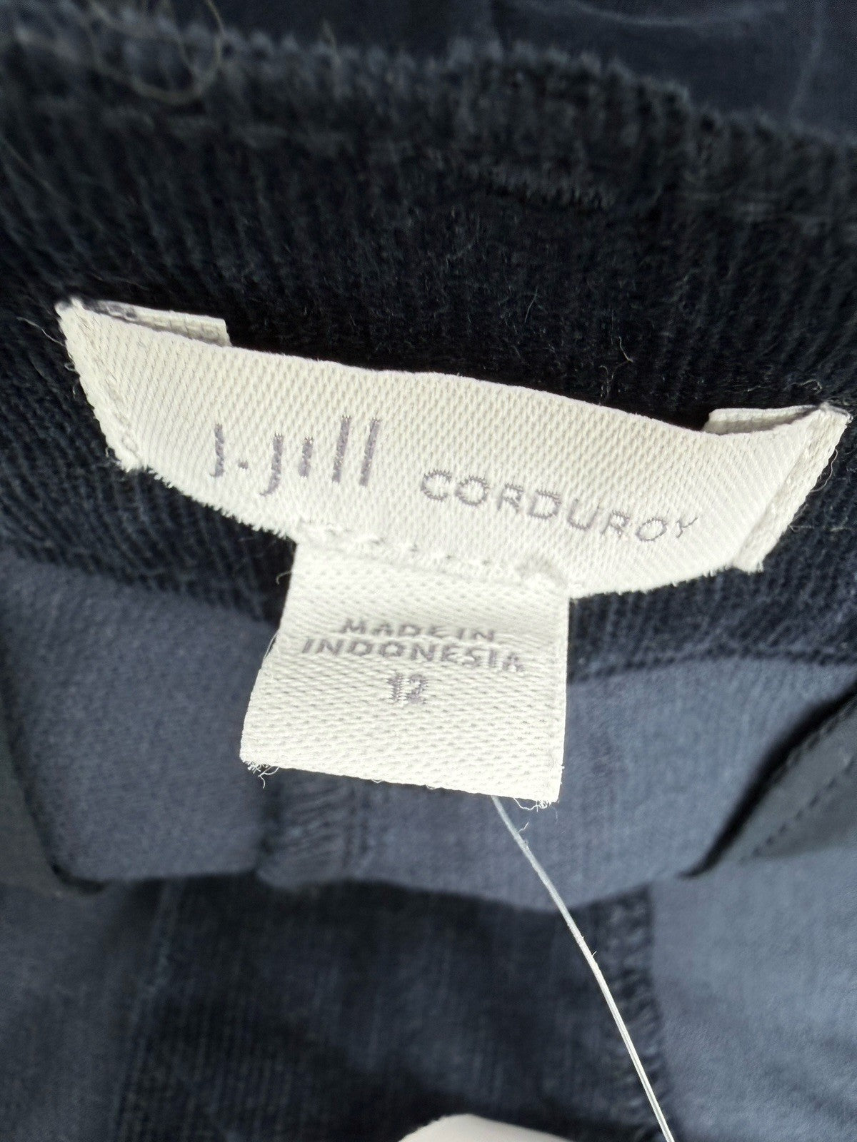 J Jill Corduroy Straight Leg Mid Rise Pants Navy Blue New NWT