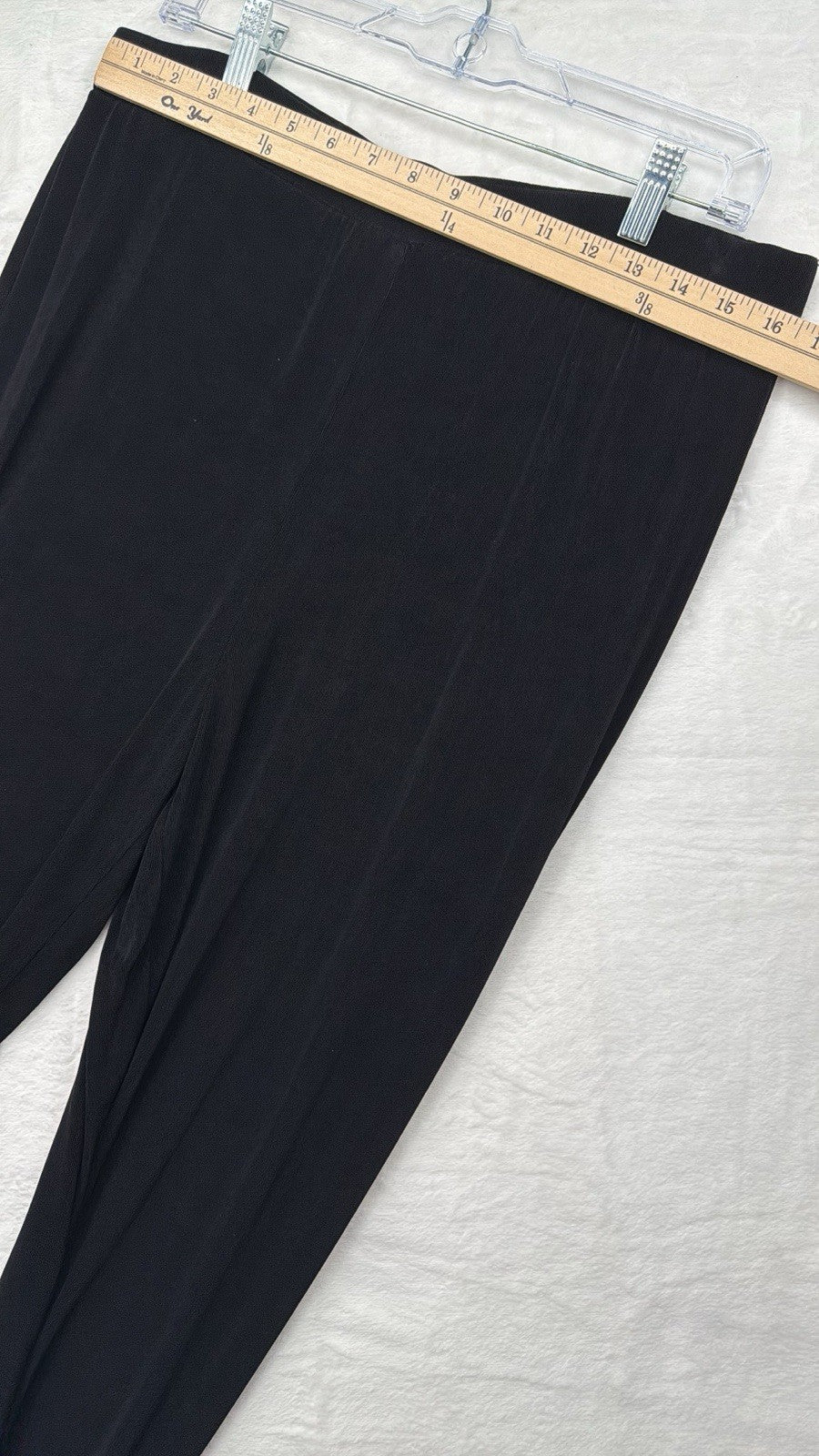 Chicos Travelers Size 3 Short Pants Black Pull On XL Womens Acetate Spandex