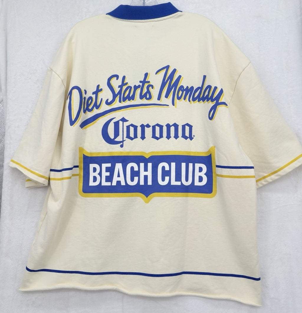 Diet Starts Monday x Corona Beach Club Polo Shirt XL Mens Short Sleeve New NWT