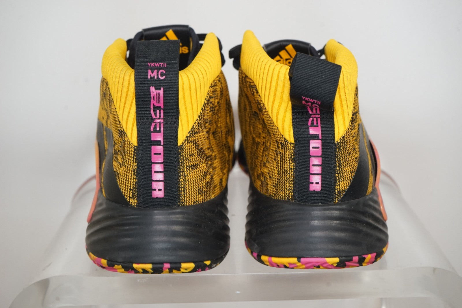 Adidas Dame 5 Core Black Shock Pink Asia Tour Sneakers EF9367 Men's Size 13