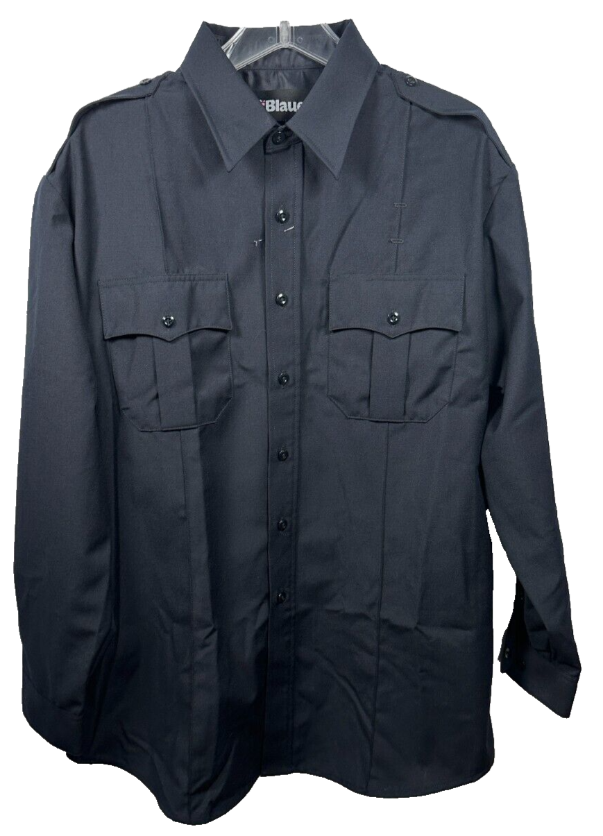 Blauer Wool Shirt Mens 17 36-37 Police Uniform 8450 Dark Navy Blue Mens NEW