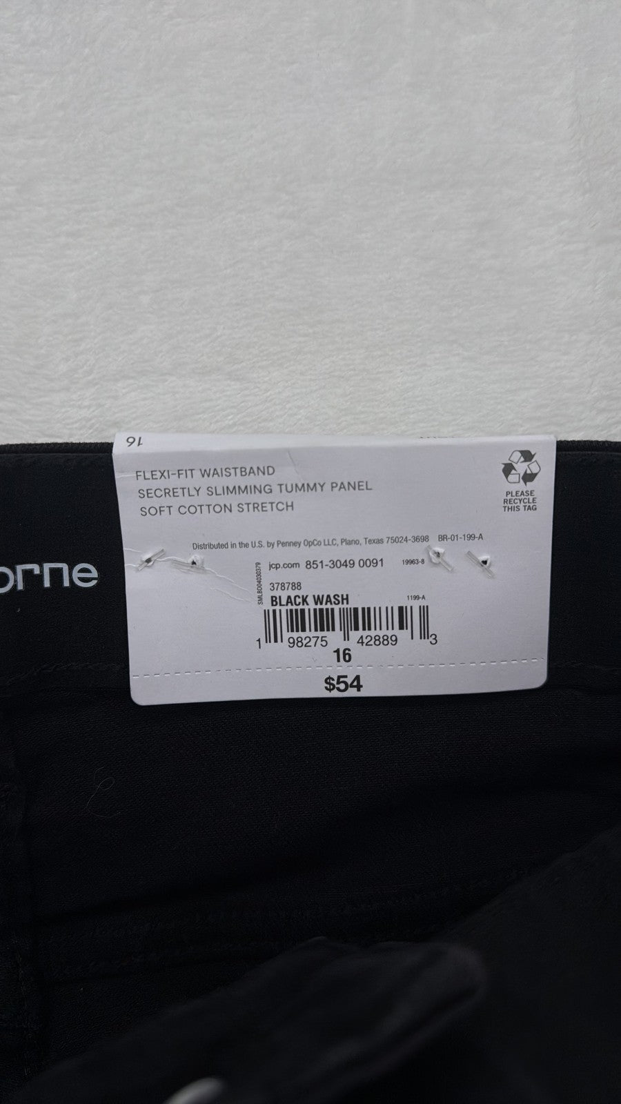 Liz Claiborne Sara Bootcut Mid-Rise Jeans 16 Womens Black 5-pocket New NWT