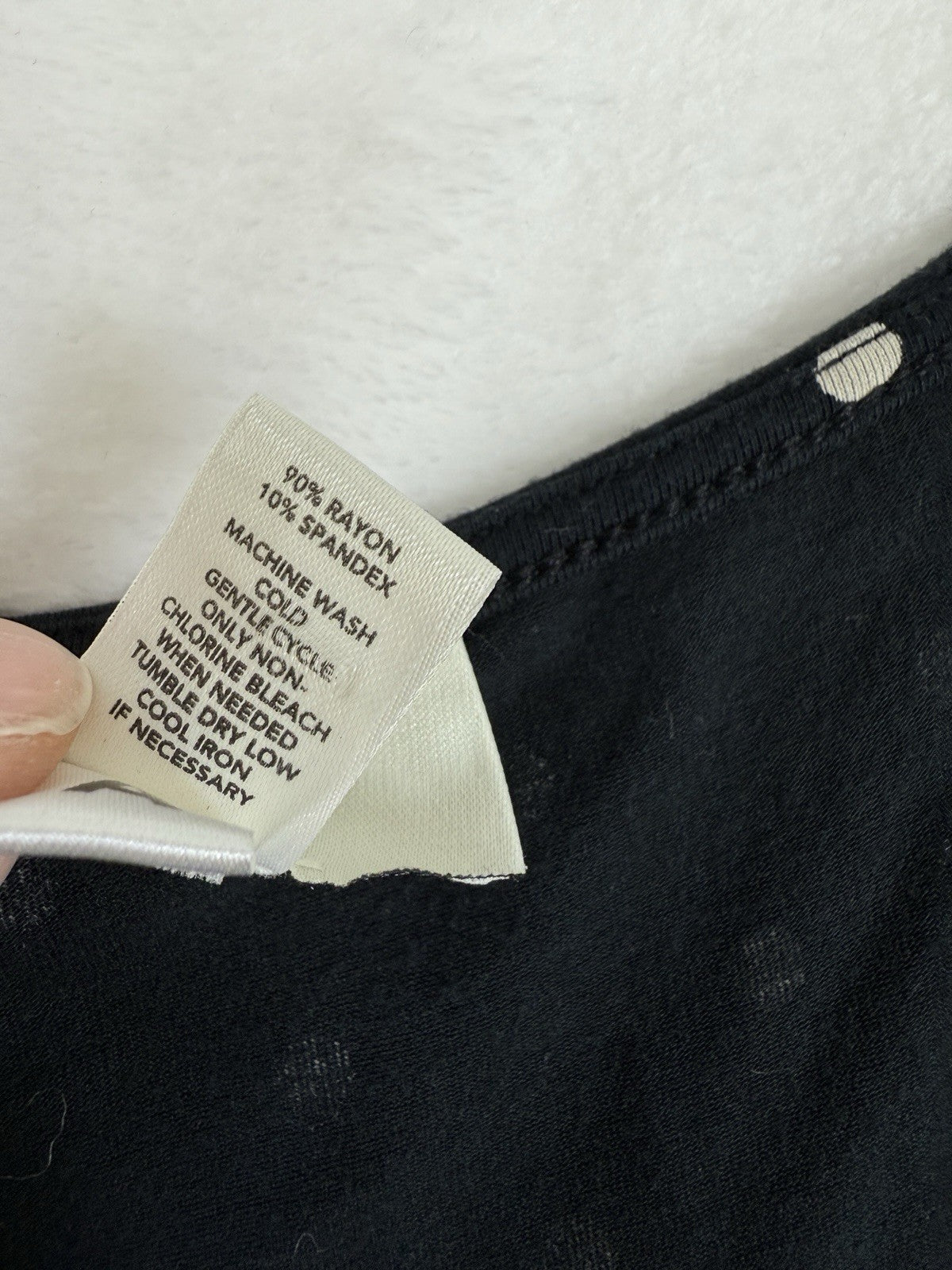 Ann Taylor LOFT Dress 6 Black White Polka Dot Jersey Knit Womens