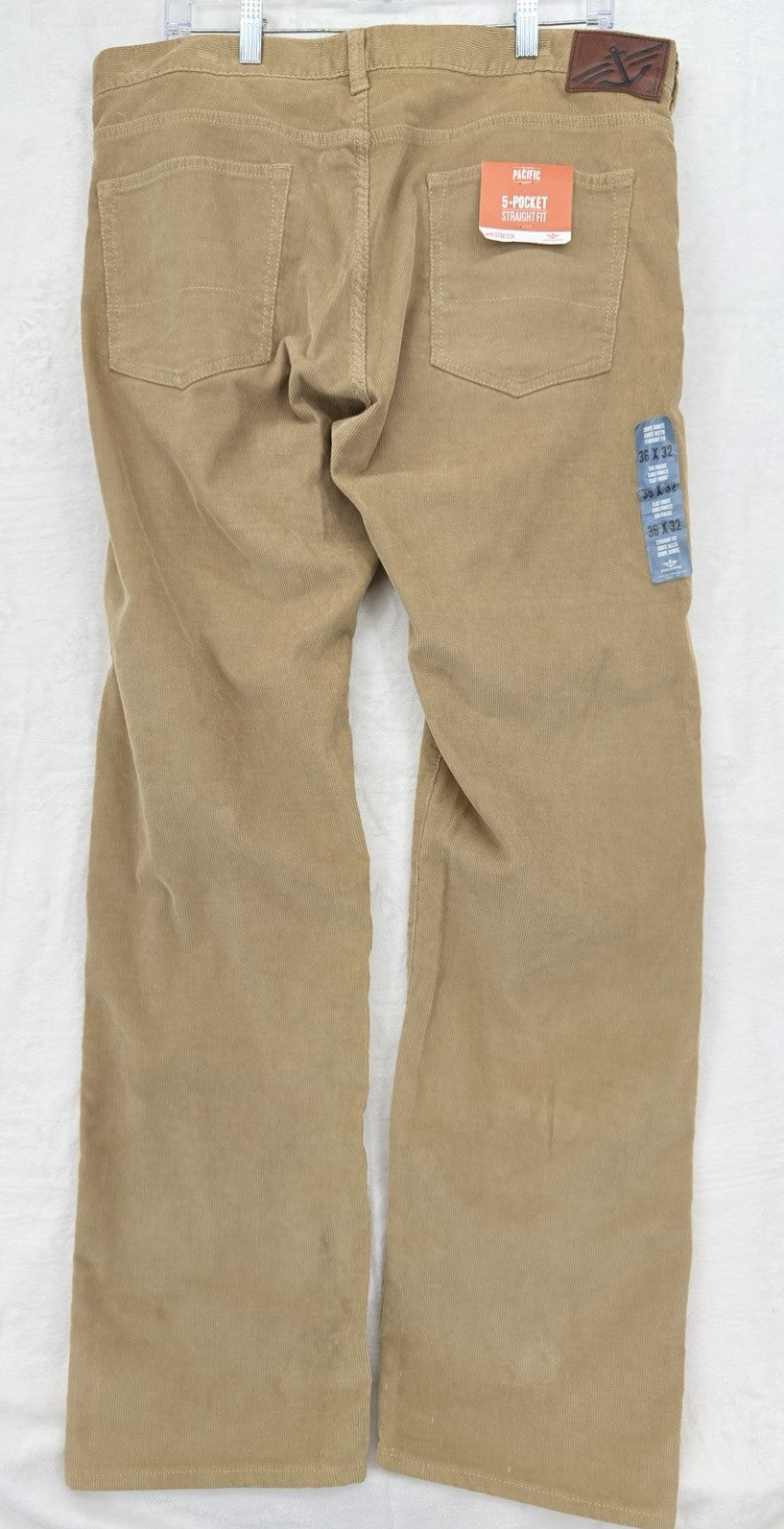 Dockers Pacific Collection Corduroy Pants 36x32 Straight Leg Fit Mens Beige New