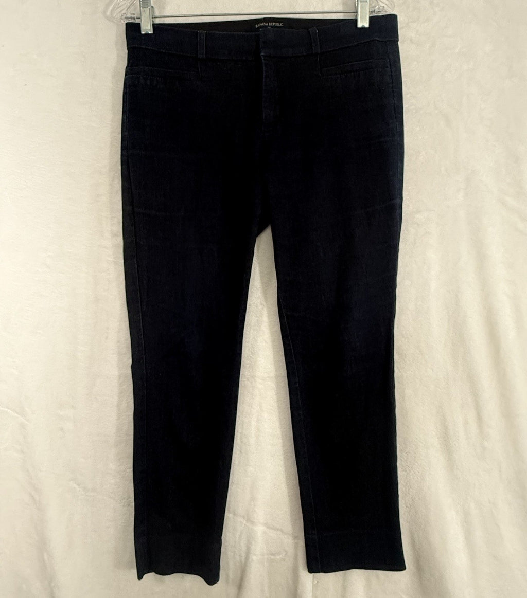 Banana Republic 6 Petite Sloan Crop Denim Jeans Dark Blue Womens
