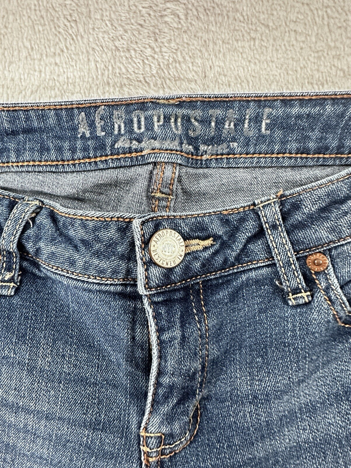 Aeropostale Jeans Size 2 Skinny Womens Medium Wash Blue