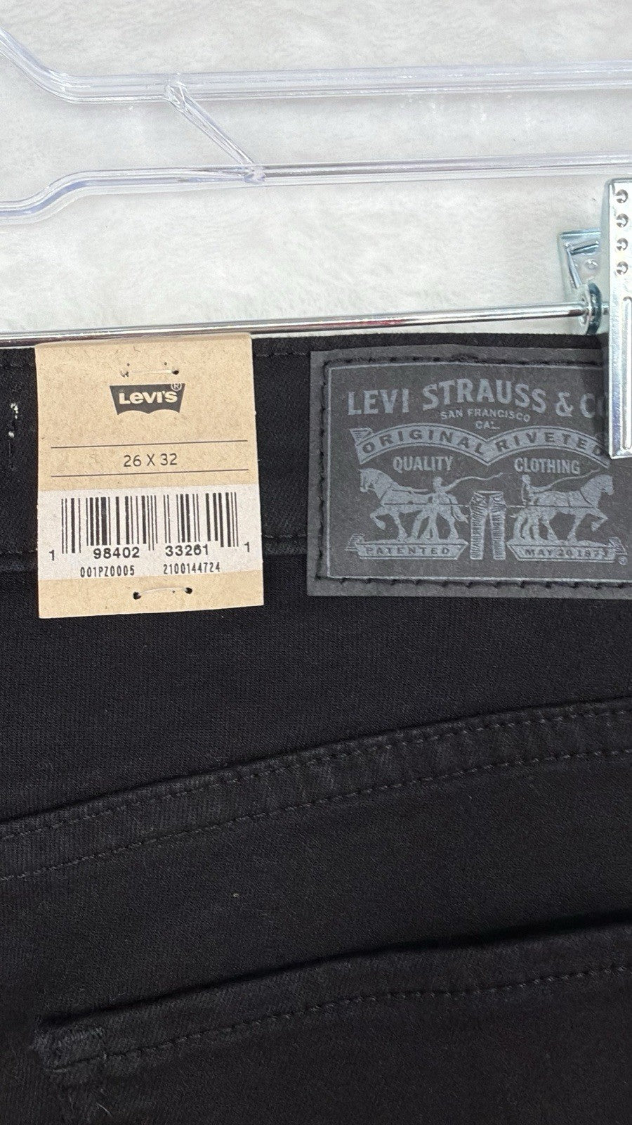Levis 318 Shaping Wide Leg 26 Jeans Black 26x32 Womens New NWT