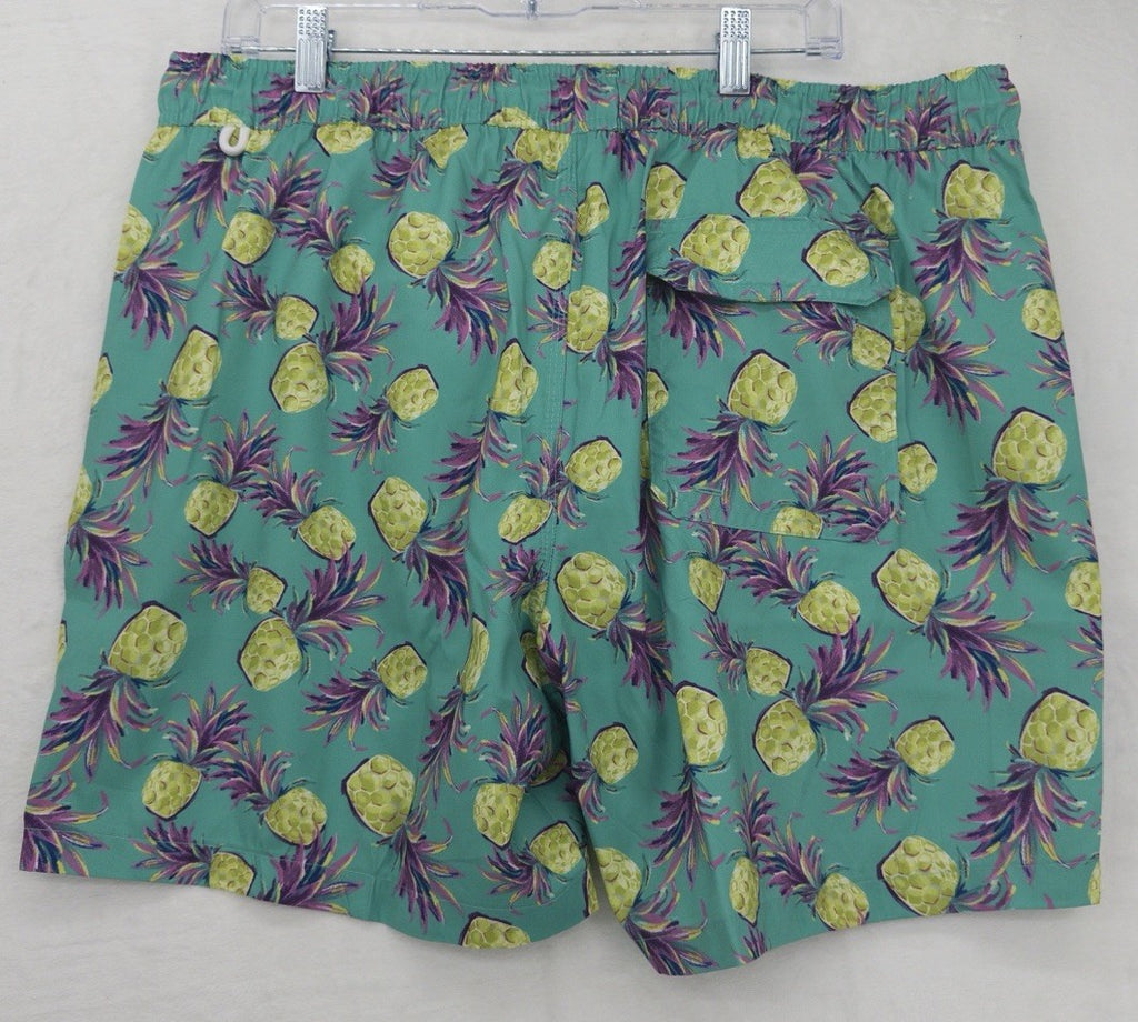 Blue Wave Swim Trunks XXL Mens Pineapples Swimsuit Mesh Lined 6.5” New NWT