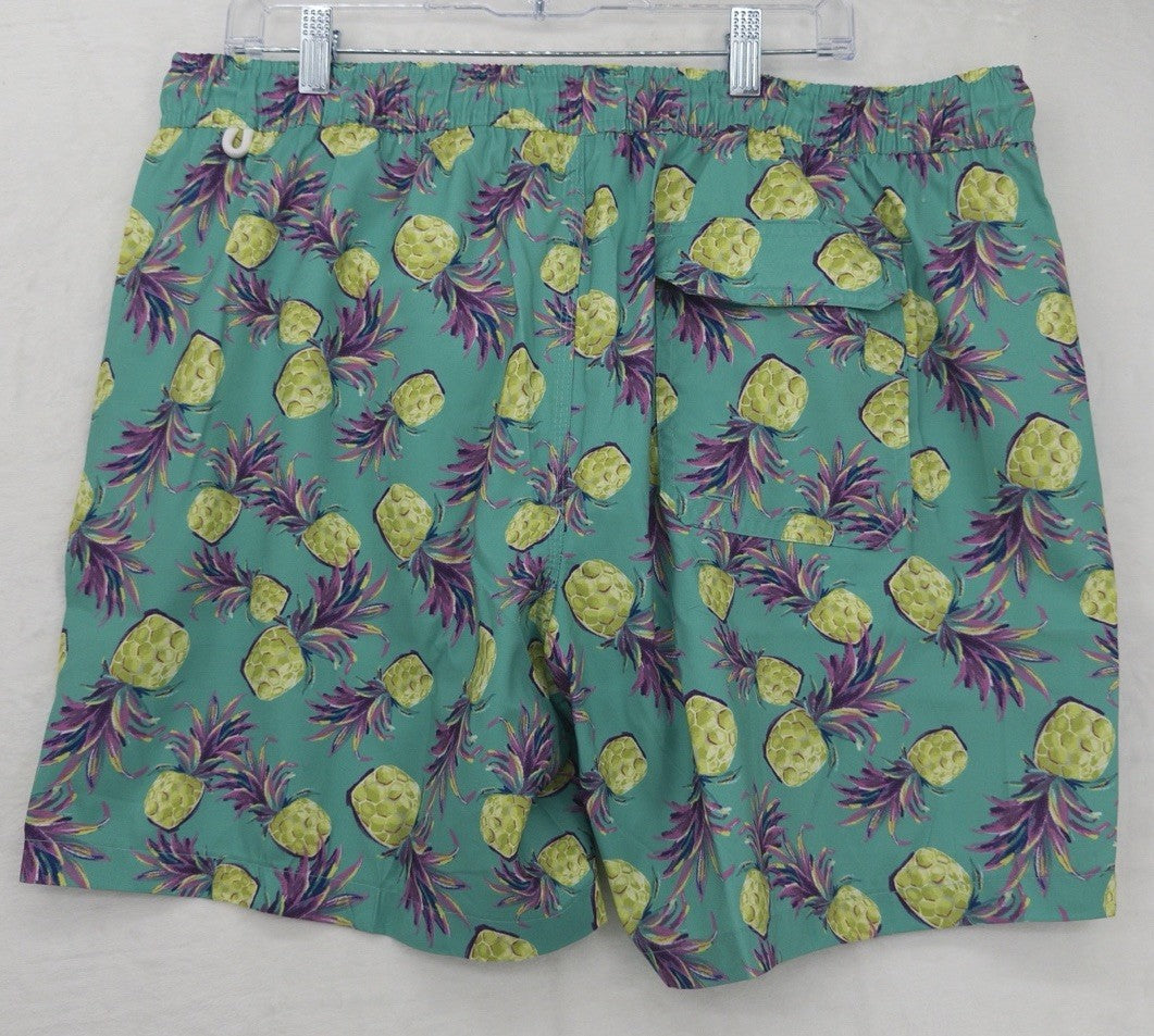 Blue Wave Swim Trunks XXL Mens Pineapples Swimsuit Mesh Lined 6.5” New NWT