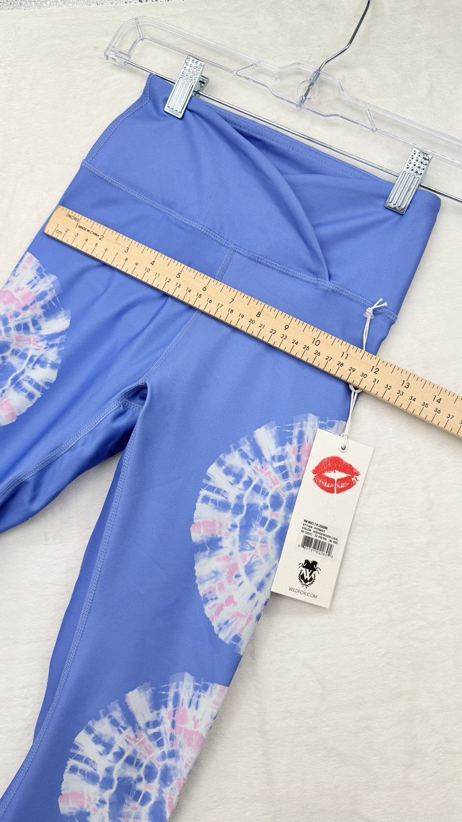 Wildfox Leggings XS Maci Blue Tie Dye 7/8 Wild Fox Womens New NWT