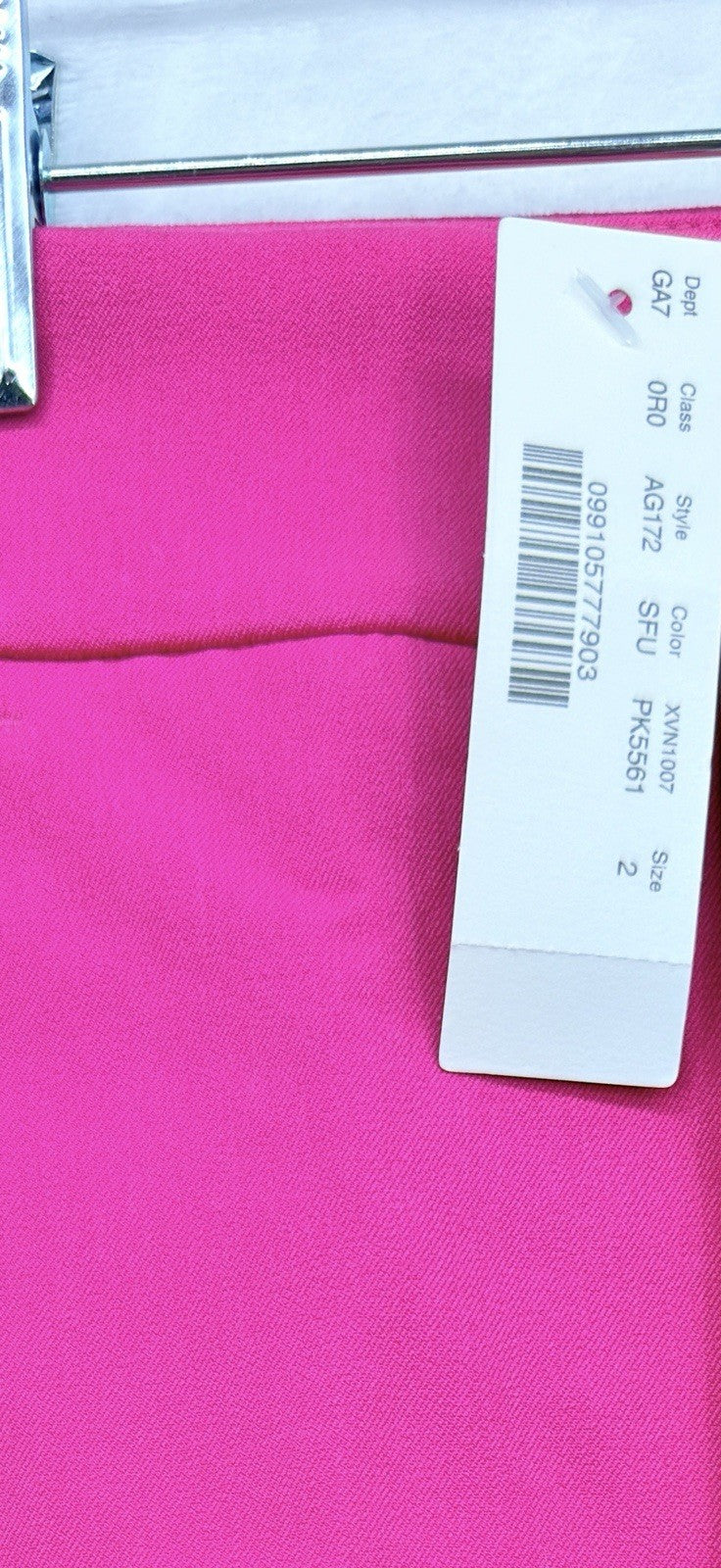 J Crew Remi Pants 2 Hot Pink High Rise Womens Cotton Stretch New NWT