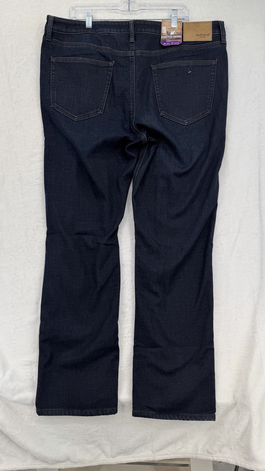 Weatherproof Vintage Fleece Lined Jeans 40x34 Men’s Dark Blue Straight Leg New