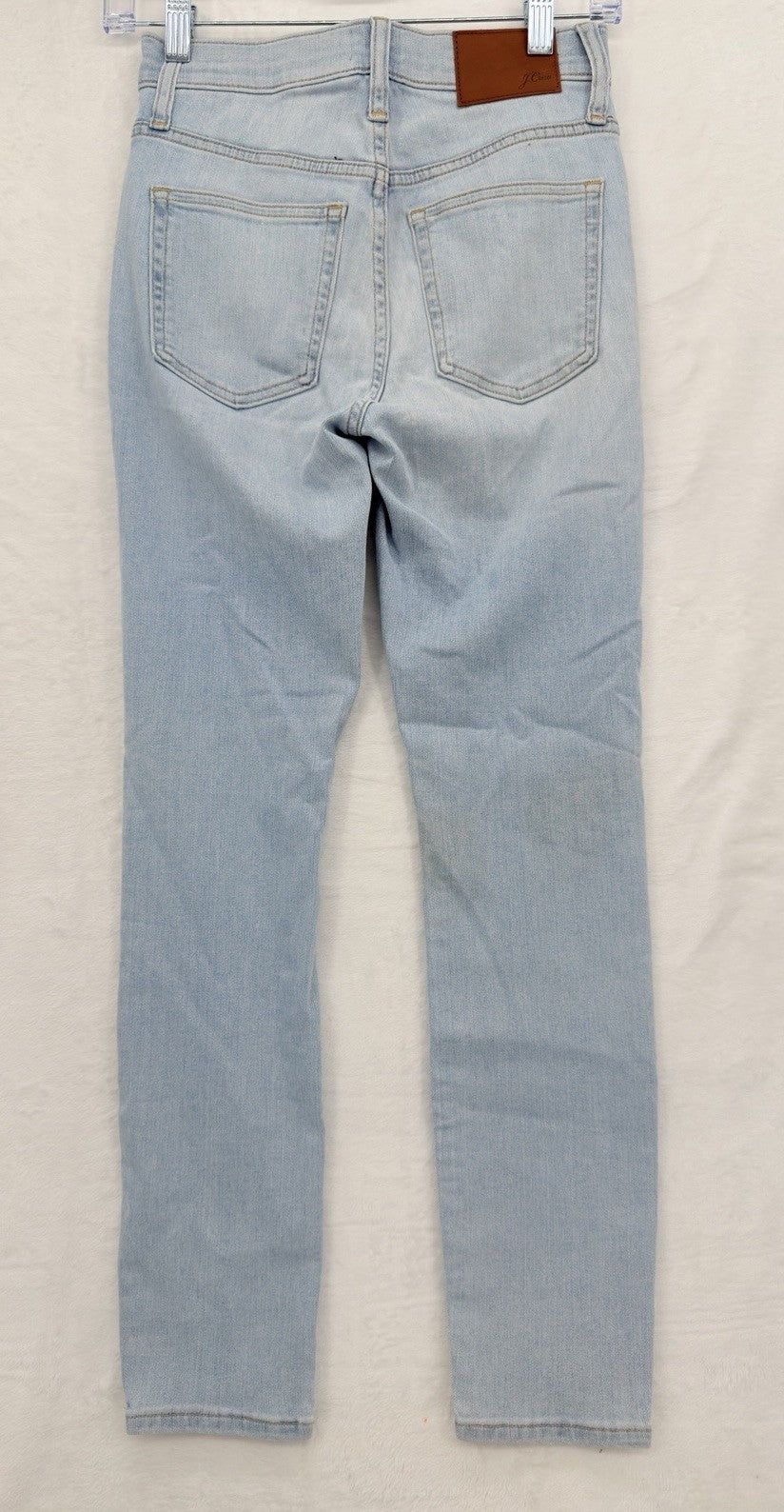 J Crew 9” High Rise Toothpick Jeans 25 Womens Blue Denim *FlawRead New NWT