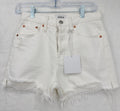 Pistola Los Angeles Shorts 24 White Nova High Rise 100% Cotton Womens New NWT