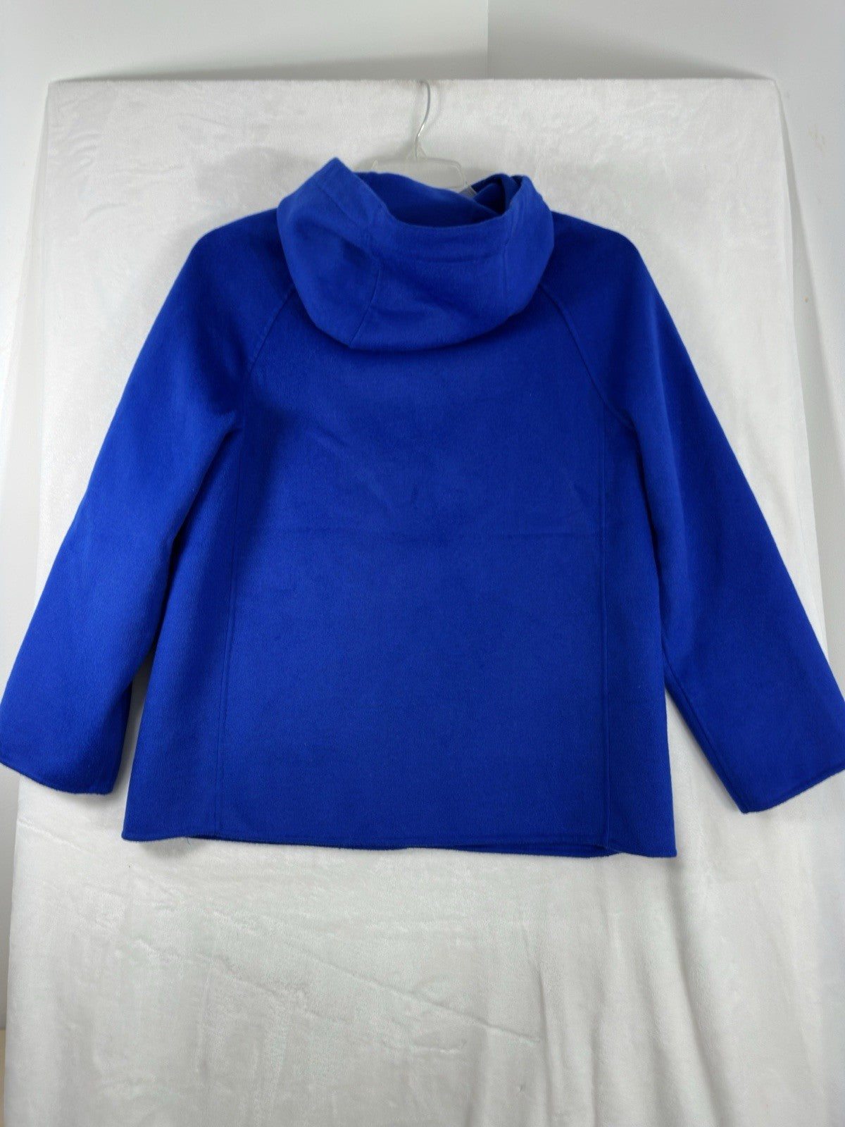 Banana Republic Double Faced Wool Blend Hooded Jacket Small Womens Blue Pockets