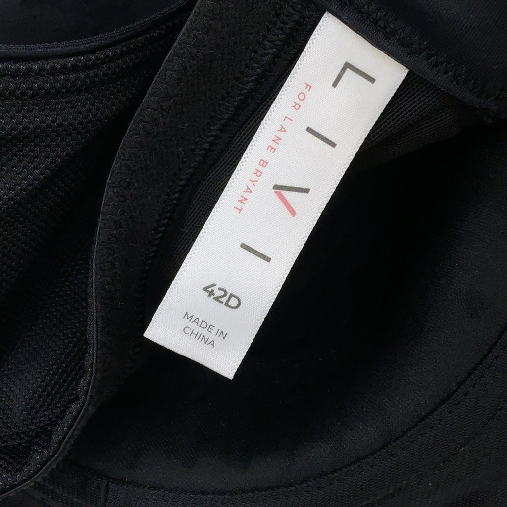LIVI Max Support Underwire Sports Bra 42D Full Coverage Lane Bryant Womens