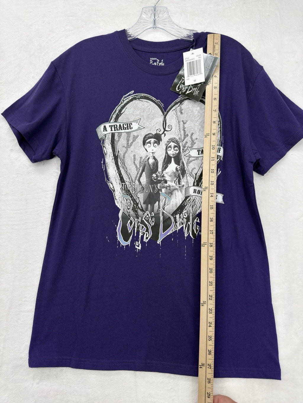 Tim Burton Corpse Bride T Shirt Medium Purple Short Sleeve New NWT