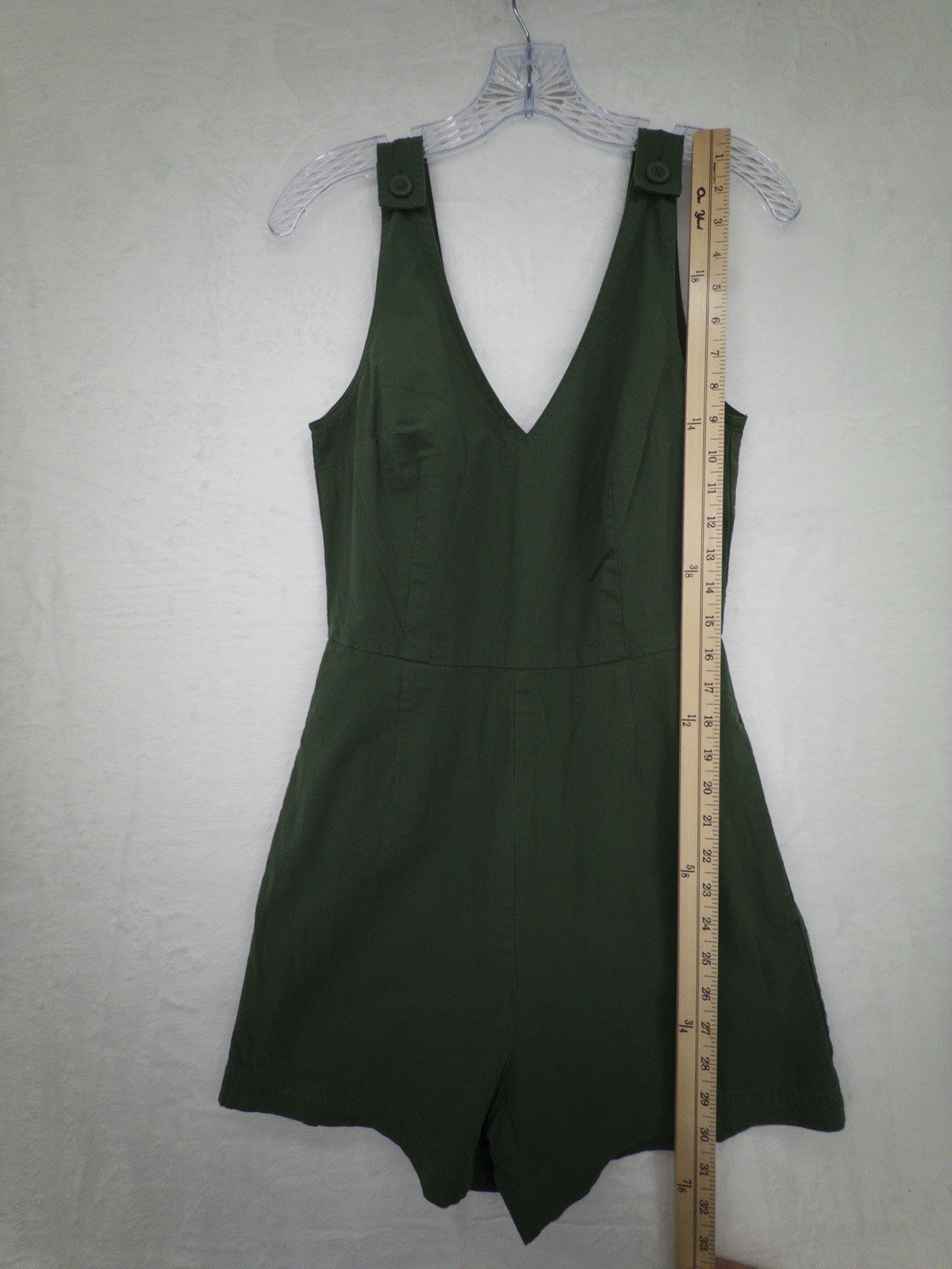United By Blue Impact Collection XS Women Organic Cotton Green Romper Shorts New