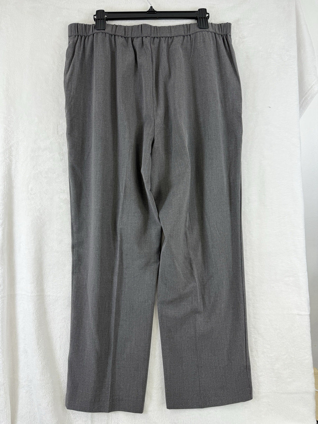 Briggs Pants 16S 16 Short Gray Flat Front Back Elastic Womens 16 Straight Leg
