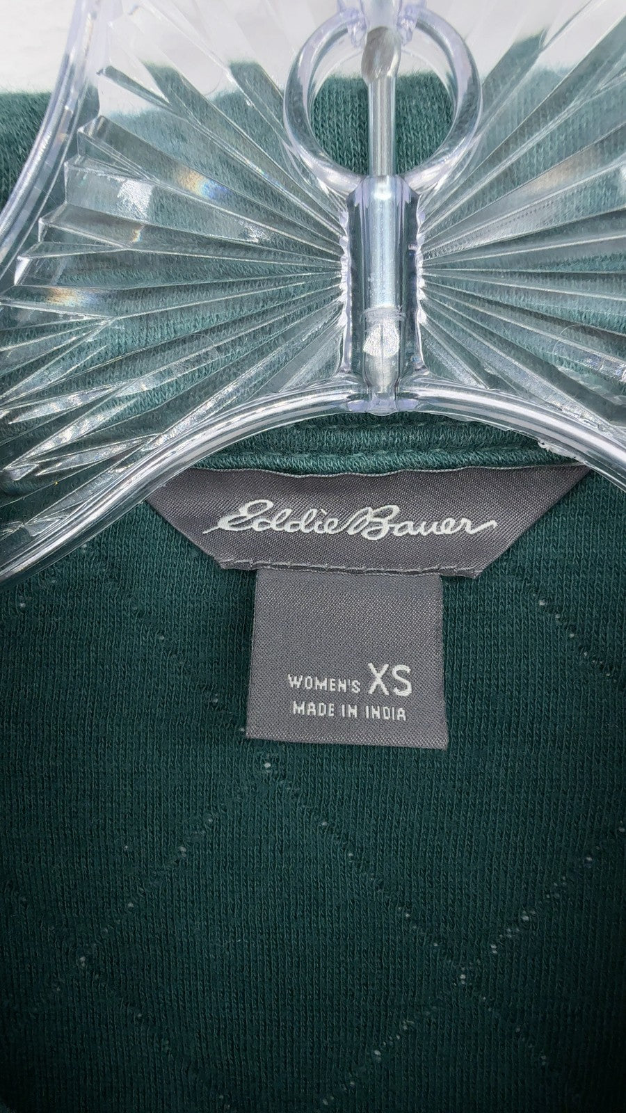 Eddie Bauer Quilted Shirt Jacket XS Womens Green Shacket Button Down